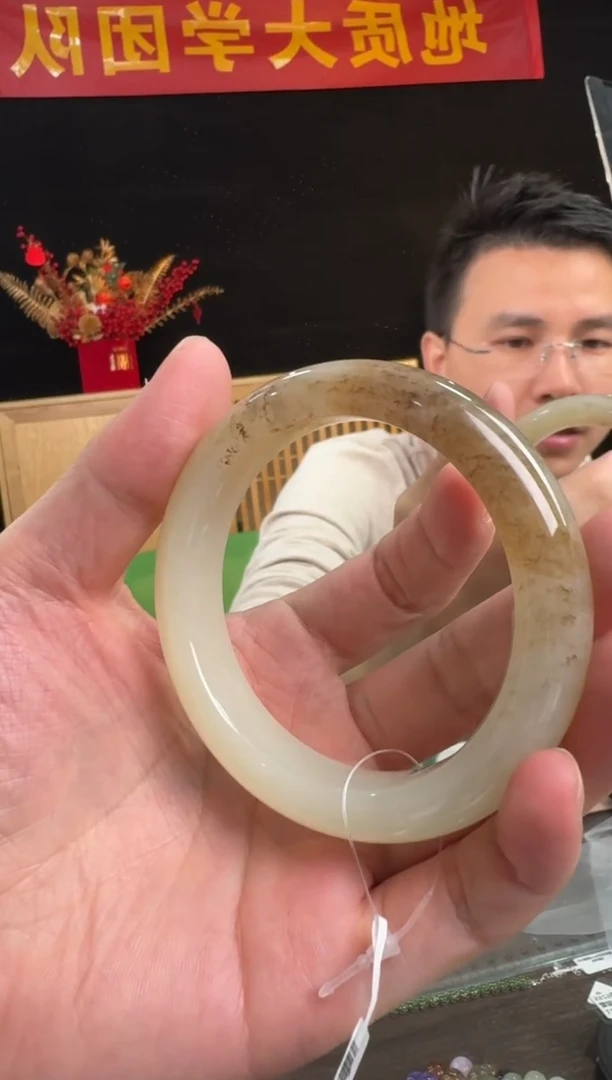 和田玉手镯未镶嵌P-和田玉手镯#57