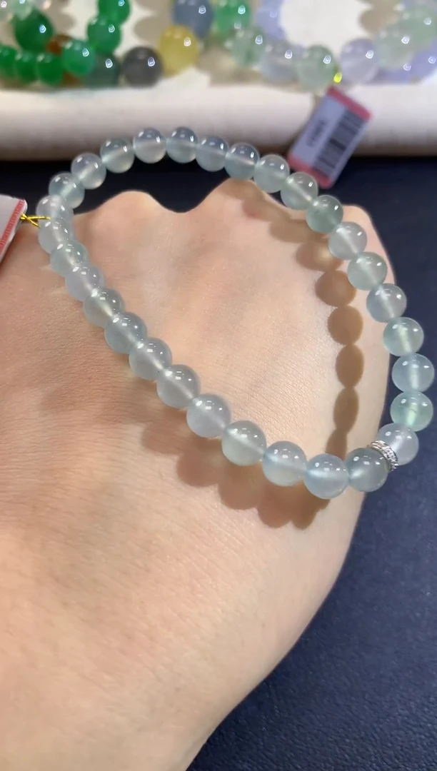 18K金镶嵌手串翡翠A78