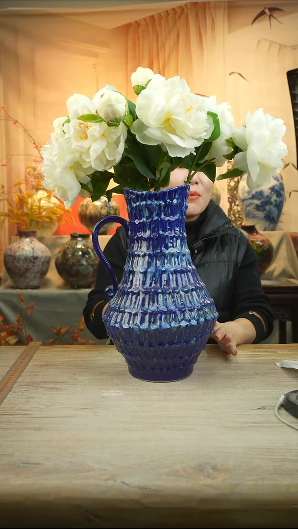 高34口12陶瓷瓷花瓶