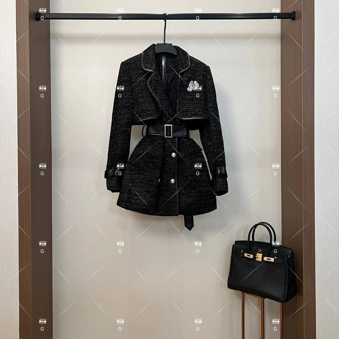 【甜心】秋冬气质小香风设计师中长款羽绒服轻奢女 QD-2024739
