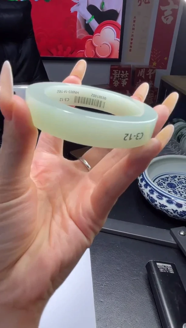 未镶嵌手镯定制翡翠笑**乐手镯XJ/发一件