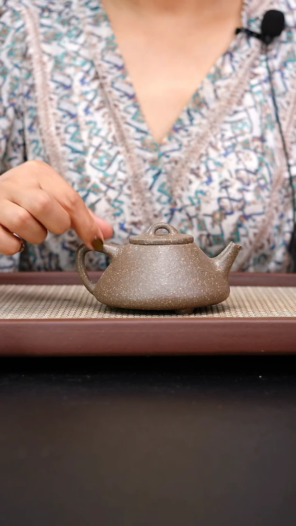 茶壶紫砂青降坡8目子冶石瓢200cc张涛