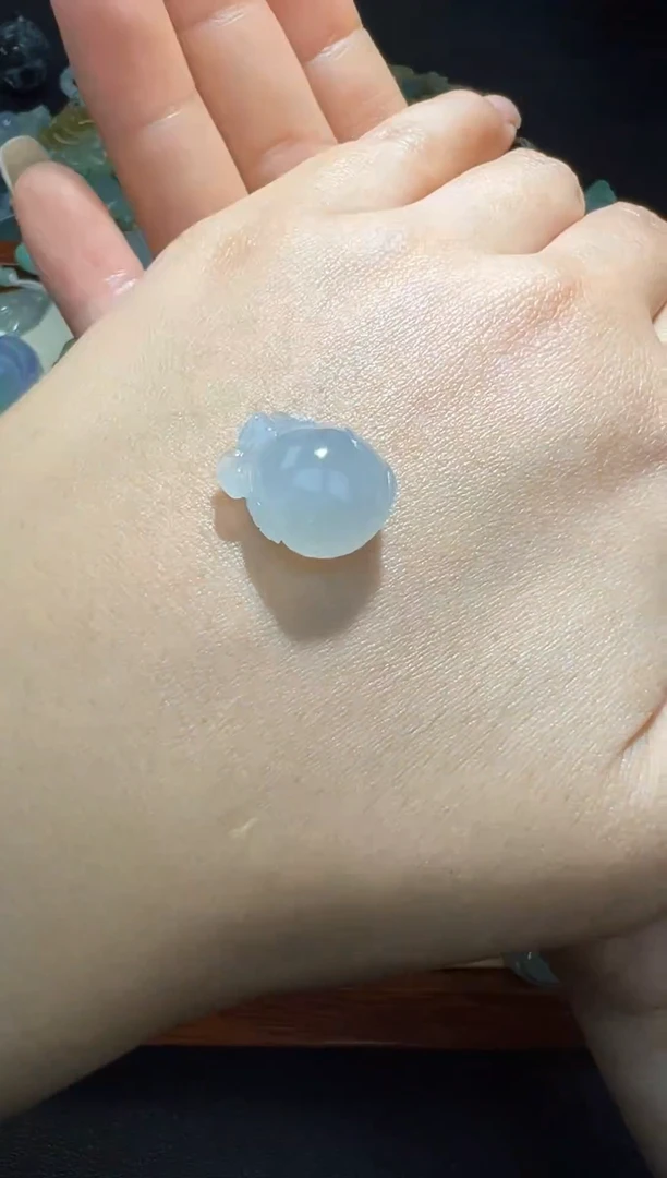 未镶嵌定制翡翠厚钱袋
