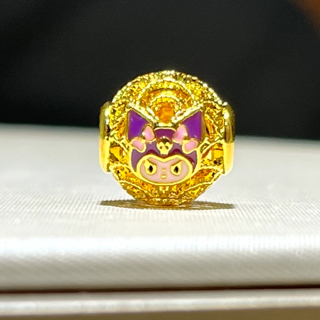 明牌珠宝楼哥甄选足金999 玩偶珐琅彩 多样性发货卡约8.8*9mm
