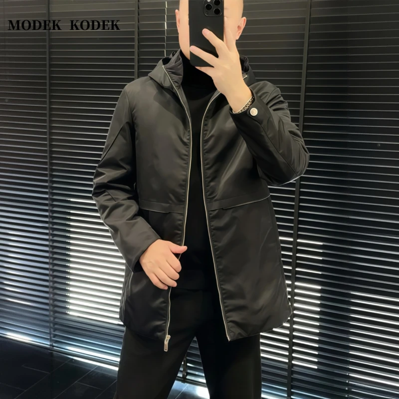 MODEK KODEK冬季新款男商务休闲棉服高级感潮牌连帽防风保暖夹克