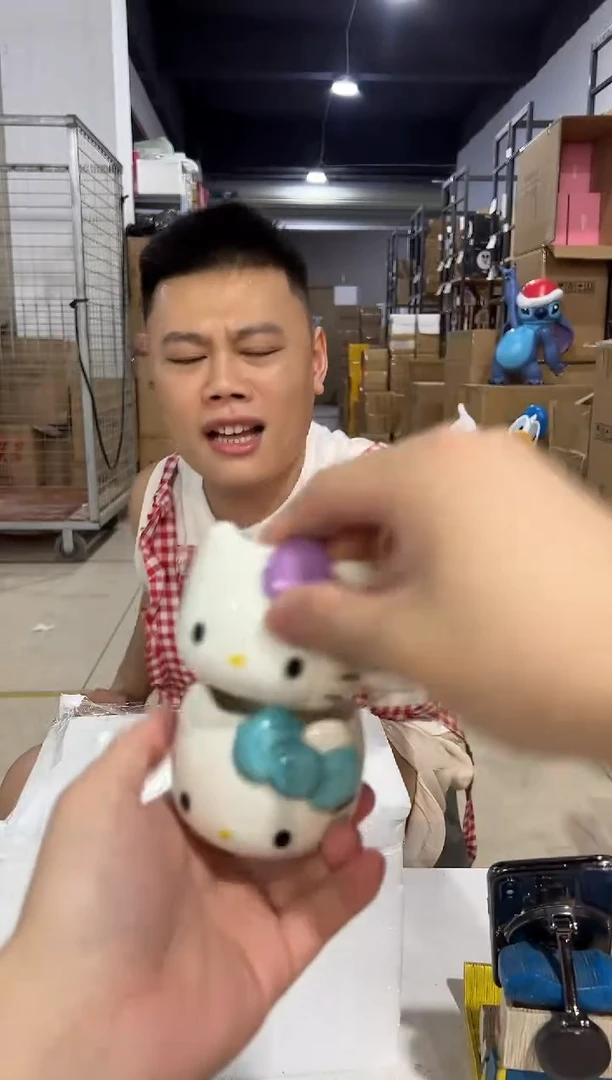 瓷片小号蓝色加紫色kt小茶杯