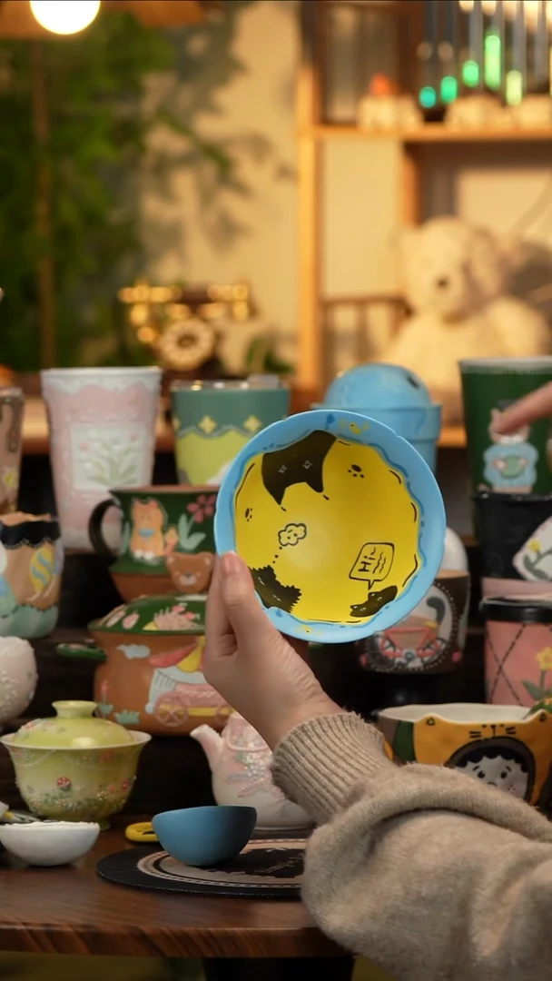 杯子瓷A122景德镇原创手工陶瓷