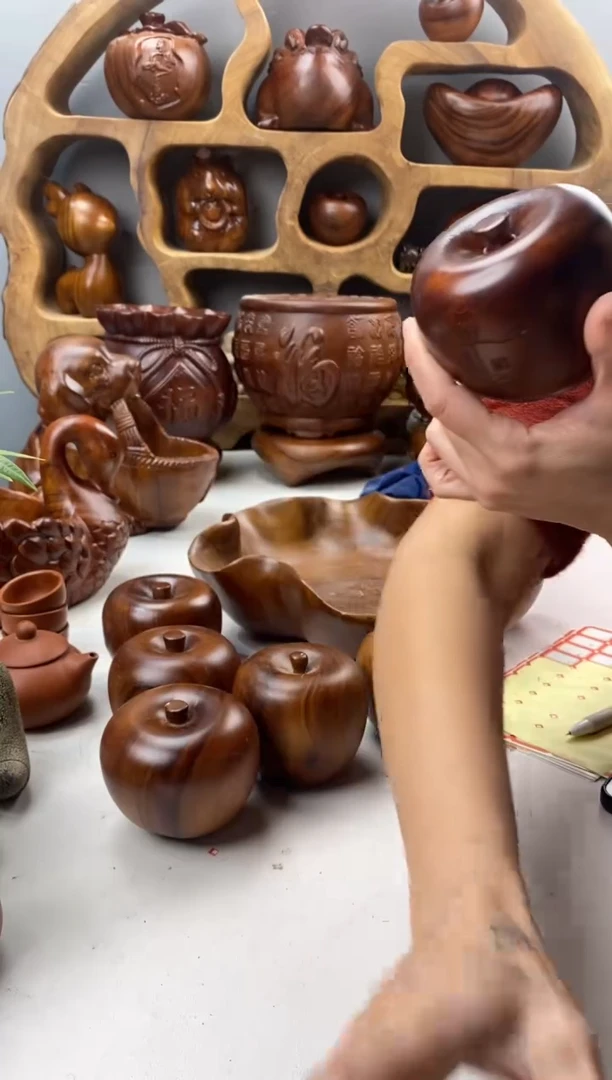 香樟木A7小苹果摆件/尺寸