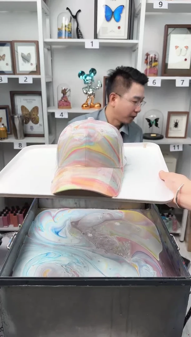 纯棉成人款泼墨风水拓帽