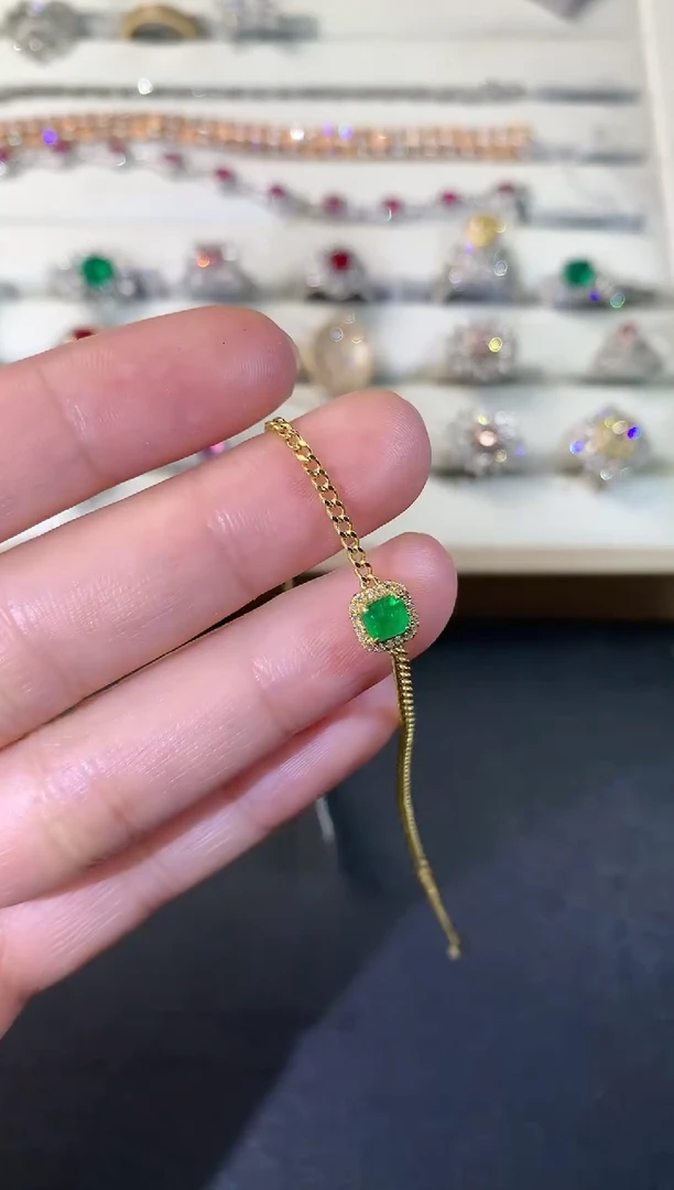 【闪购商品】祖母绿手链18K金镶嵌R510|2500