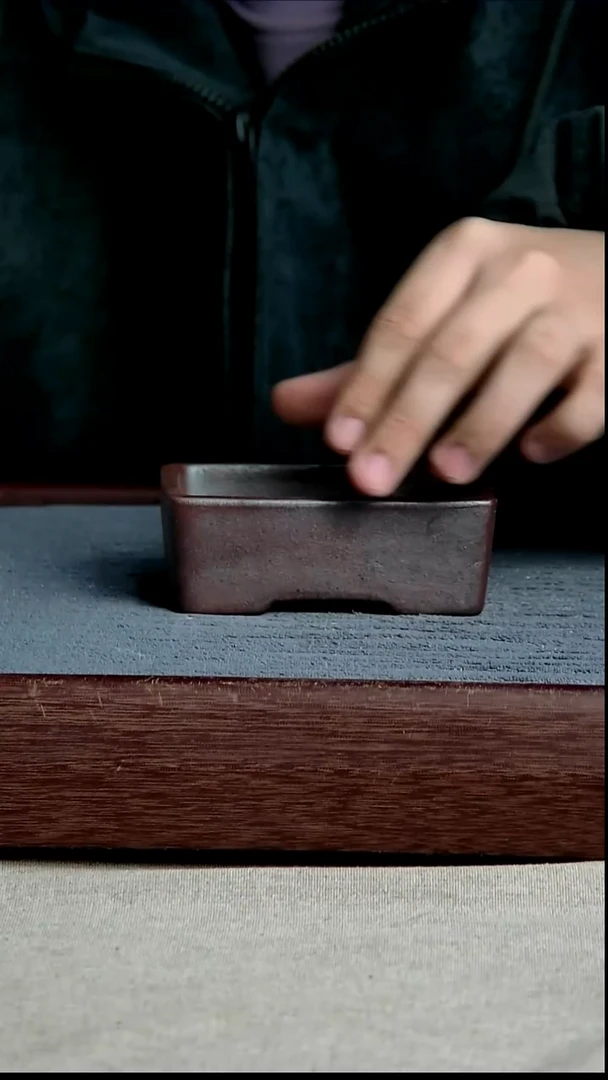 紫砂花盆9.5*6.5*3内径尺寸