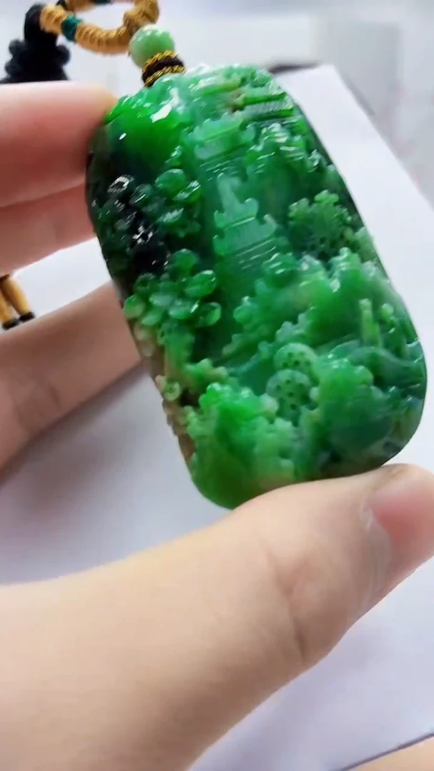 未镶嵌定制翡翠5060bb-毛货挂件78