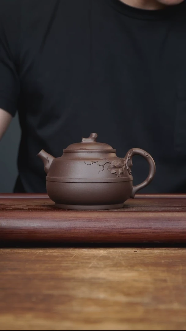 茶壶紫砂360ml 国工作品 葡萄 紫泥