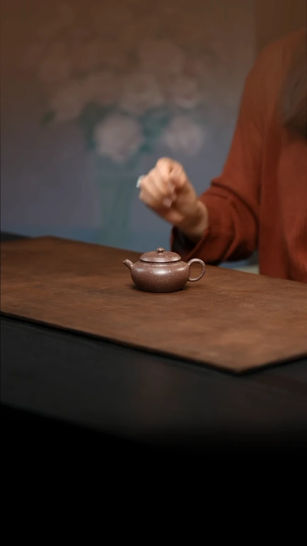 〖仓巴鹿人〗可人堂·何涛 惜玉 宜兴紫砂原矿紫泥小品茶壶125cc