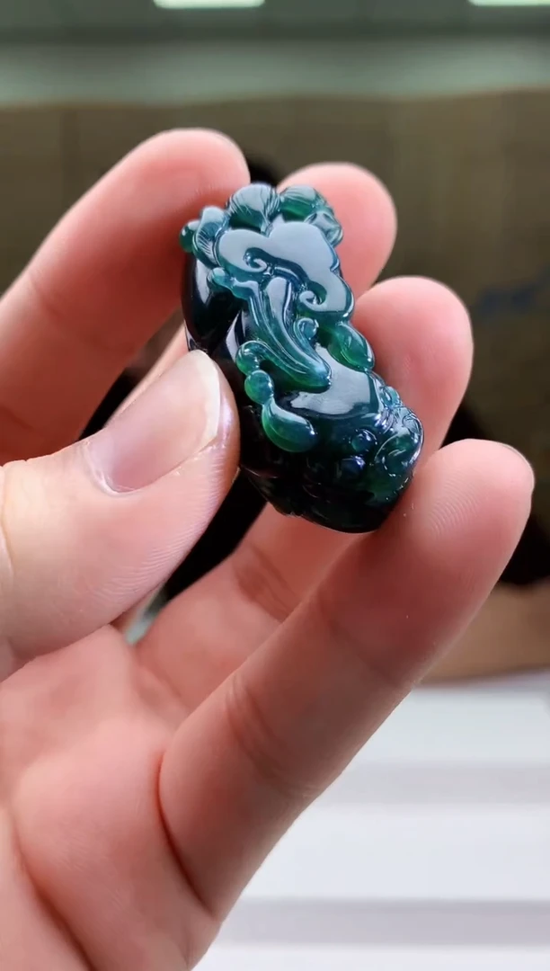 【闪购商品】定制翡翠未镶嵌4969bb-毛货挂件16