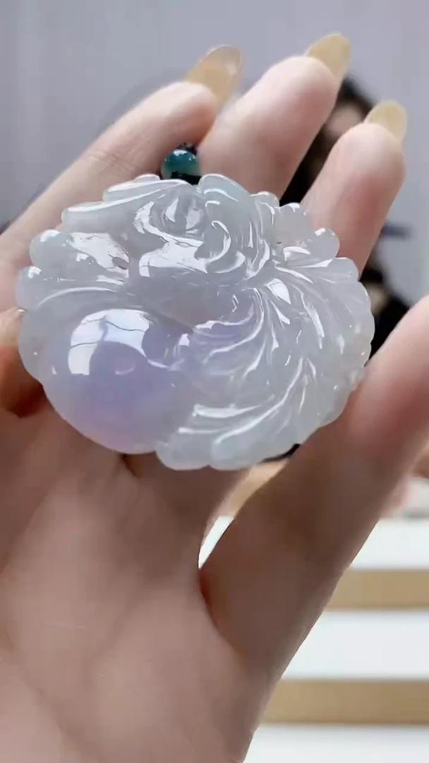 未镶嵌定制翡翠4829DD-毛货挂件51