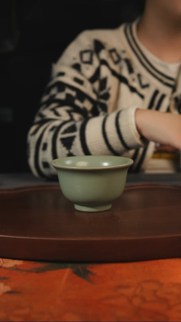 杯子大压手  汝州原产地原矿仿古老釉