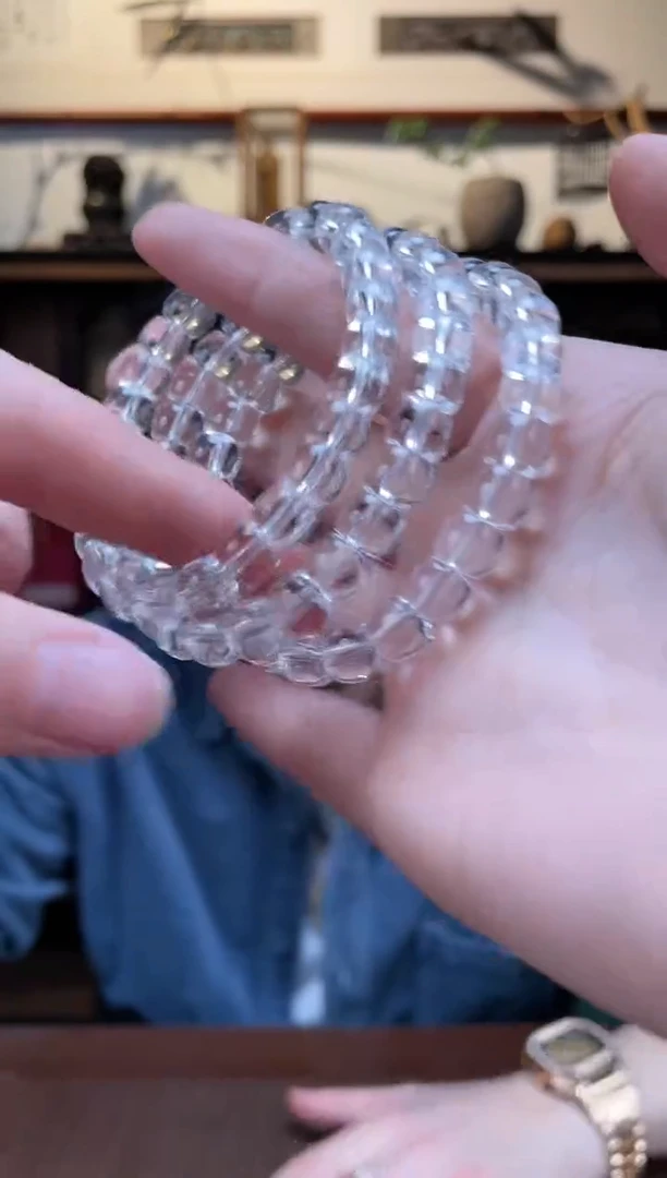 【闪购商品】水晶手串未镶嵌白水晶手串*3ZD多样性发一