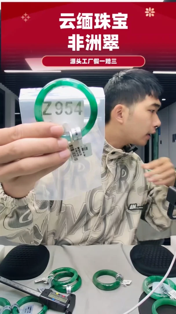 未镶嵌手镯石英质玉（非洲翠）56圈口Z954