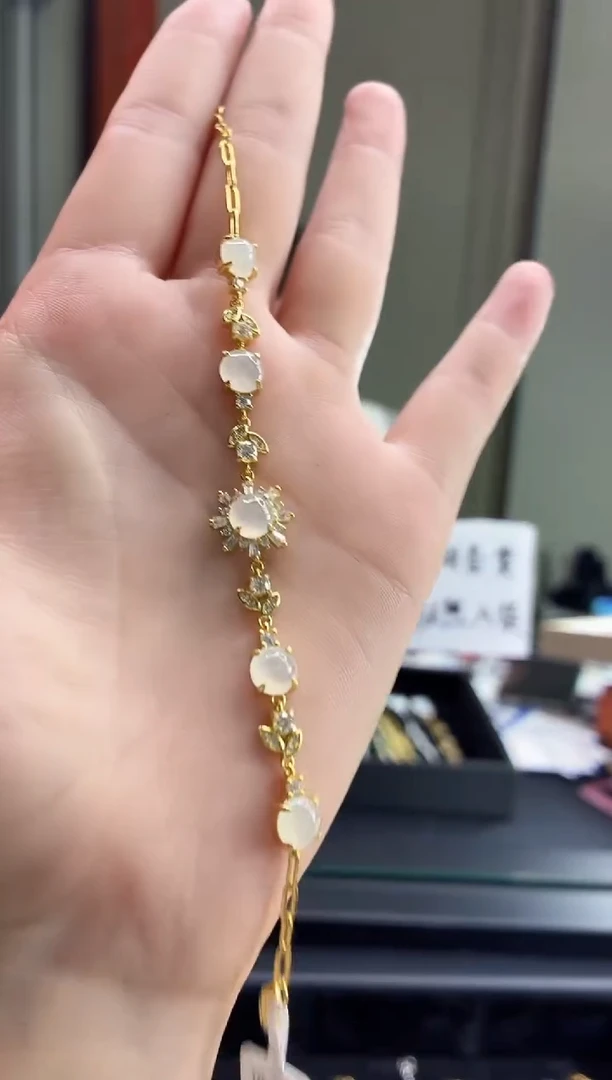 银S925镶嵌手链翡翠1111111