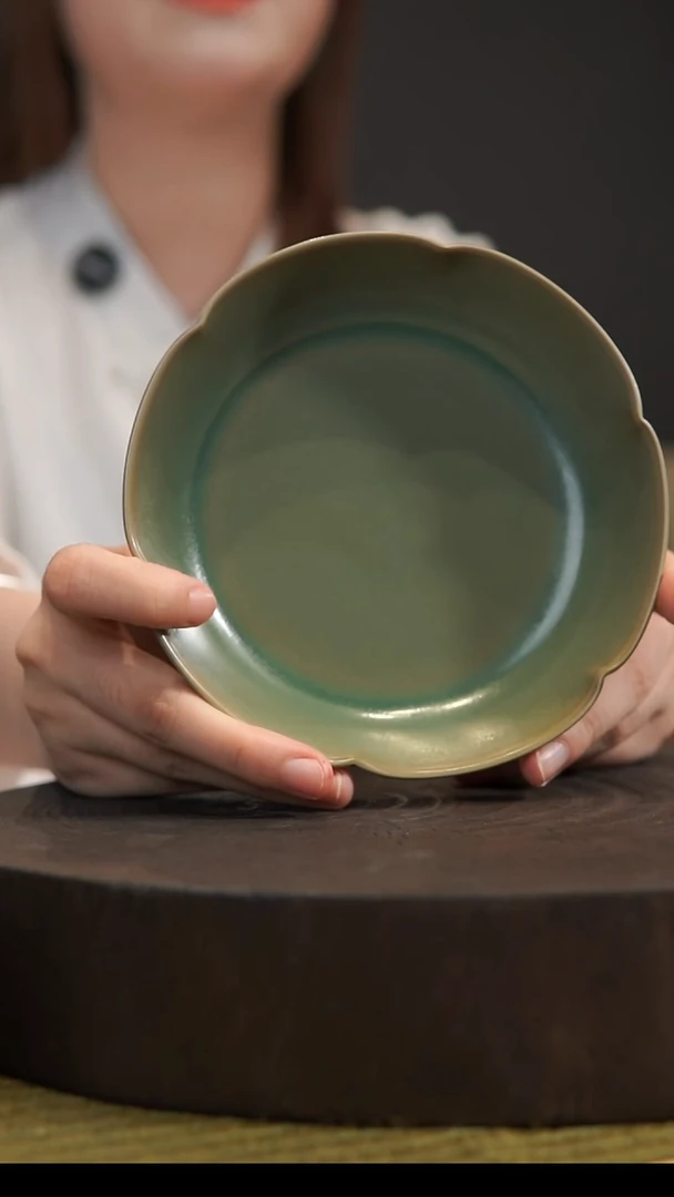 杯子葵口洗  柴烧全品一级 汝州原产地  原矿老釉