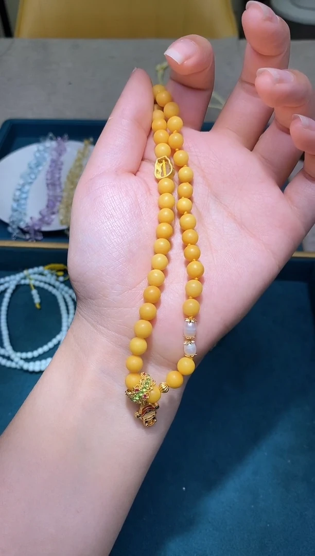 蜜蜡颈饰未镶嵌多样性发一件 501