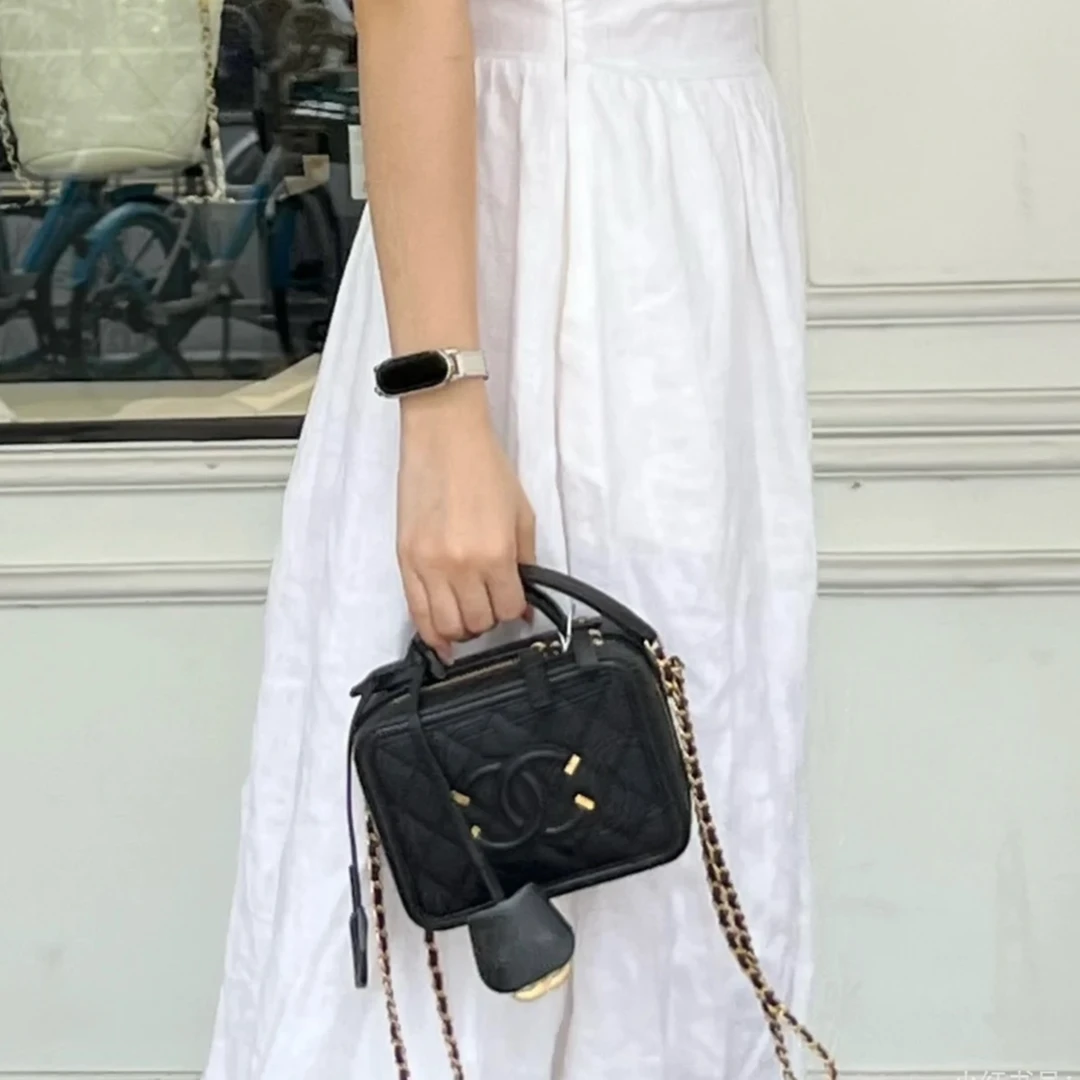 99新 Chanel/香奈儿 8083|香奈儿黑金相机斜挎包|香奈儿