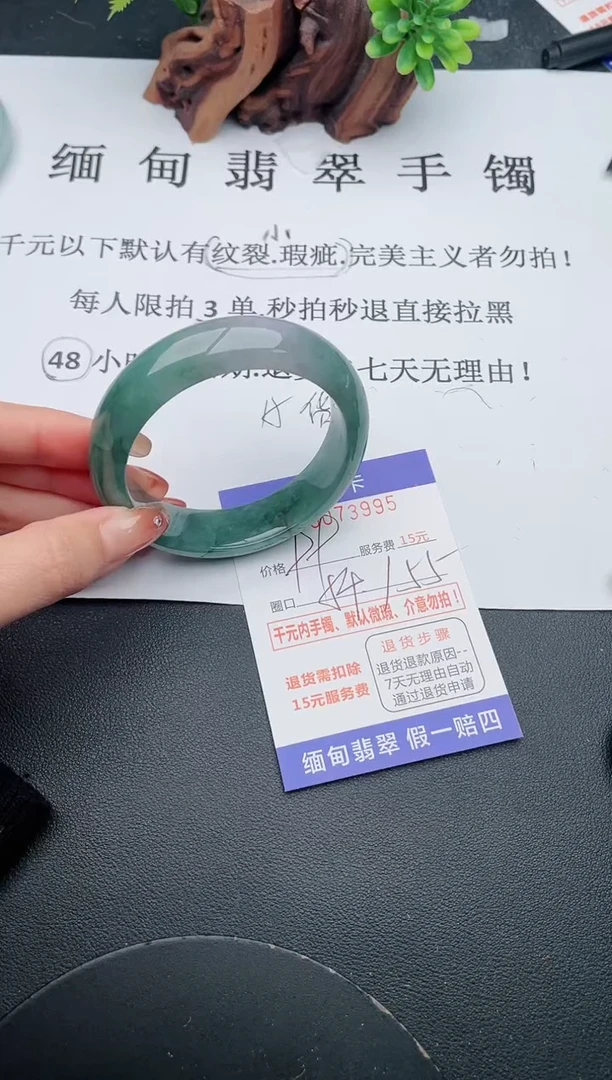 【闪购商品】翡翠手镯未镶嵌95天然翡翠A货