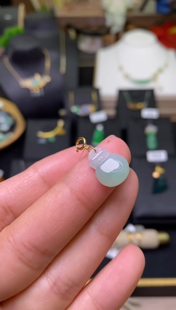 【闪购商品】翡翠颈饰18K金镶嵌净货18031