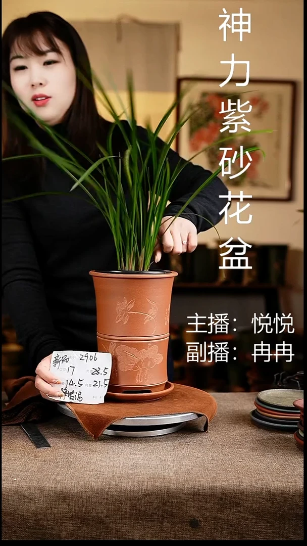紫砂花盆花卉工艺2906+z