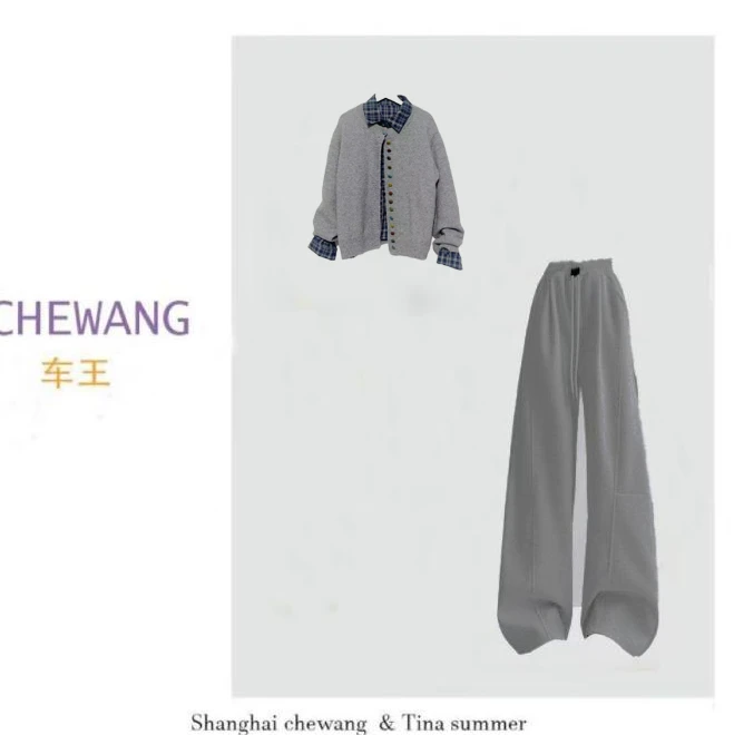 【套装】秋季高档新款两件套设计感时装女装服装4890[XSLF]