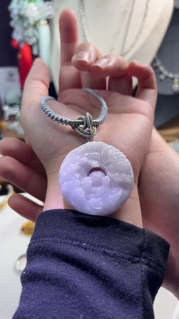 【闪购商品】翡翠颈饰未镶嵌龙凤呈祥