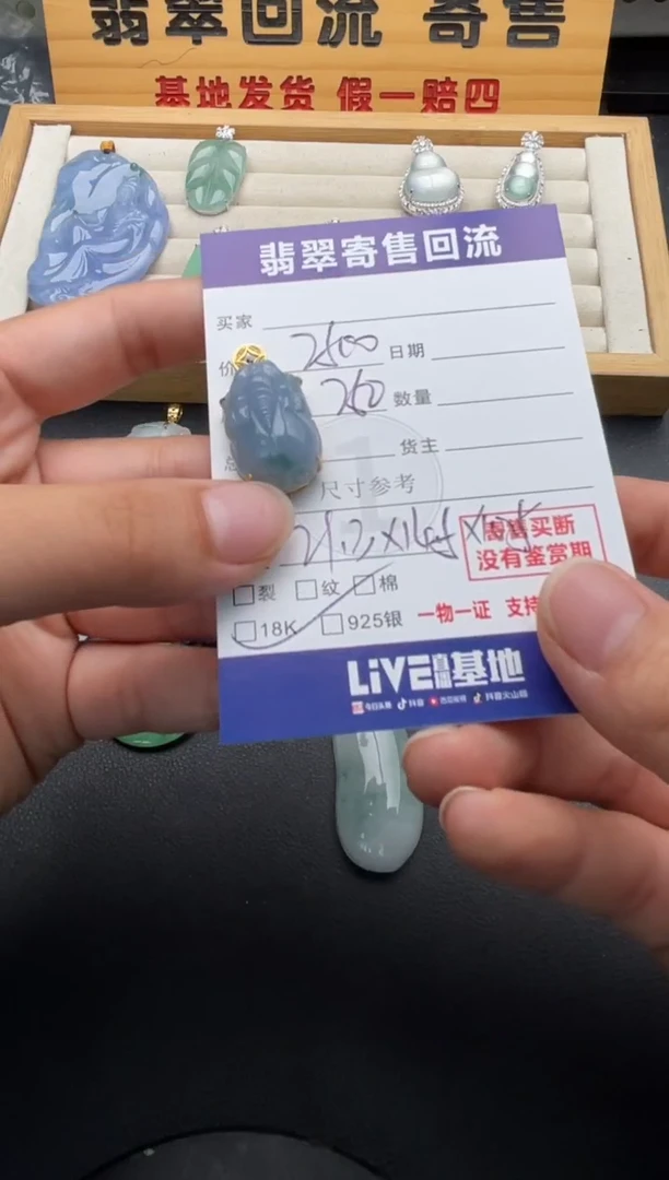 颈饰18K金镶嵌翡翠10147017