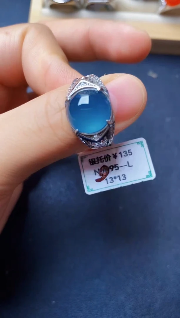 银S925镶嵌戒指翡翠2222222222