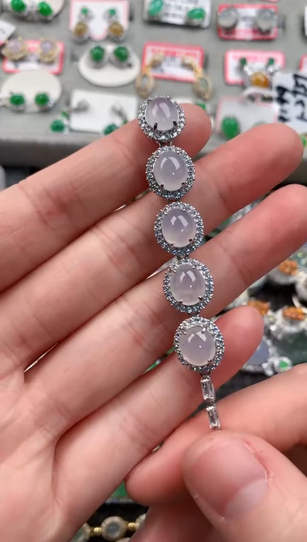 银S925镶嵌戒指翡翠999---5