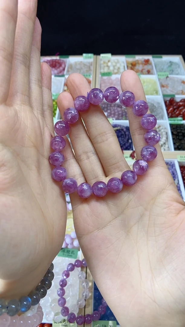 未镶嵌手串水晶紫祖母晶10mm多样性发一
