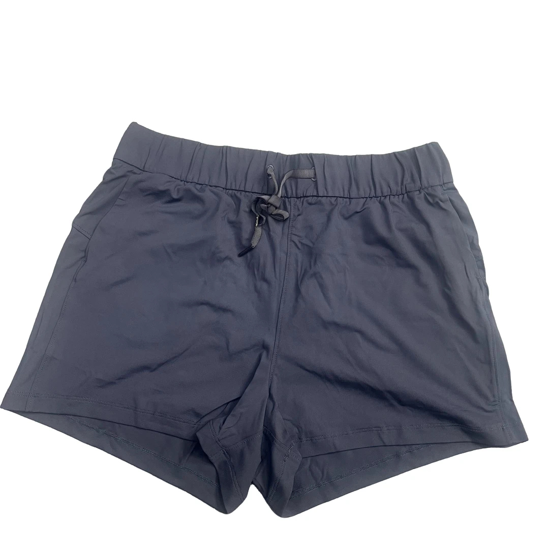 大码女士宽松紧裸感速干三分灰色短裤