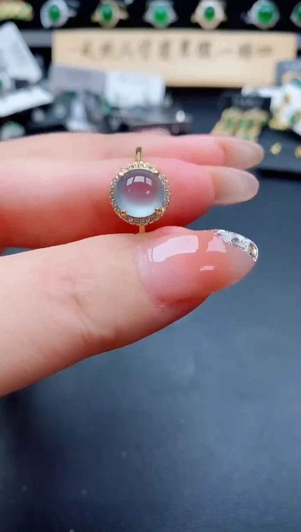 银S925镶嵌戒指翡翠1