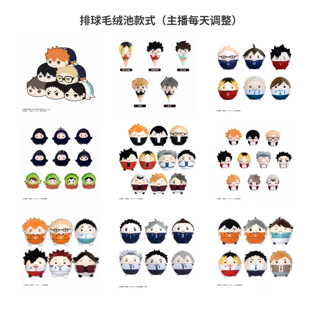 【毛绒2/1】排球少年日谷吧唧毛绒圆滚滚趴趴盲盒-九宝
