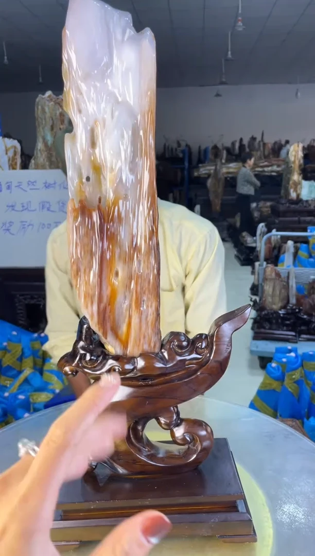 未镶嵌摆件硅化玉52