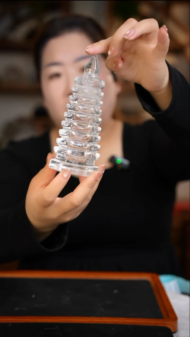 未镶嵌珠宝半成品水晶白水晶文昌塔D678