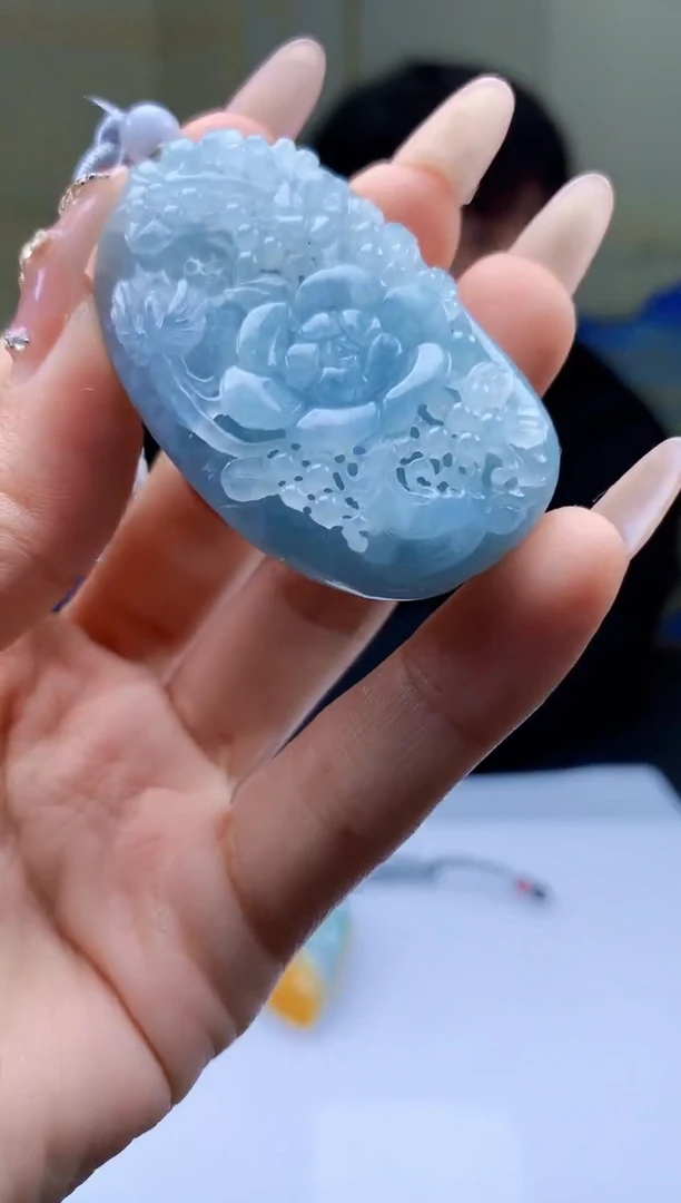 【闪购商品】定制翡翠未镶嵌5060ty-毛货挂件121