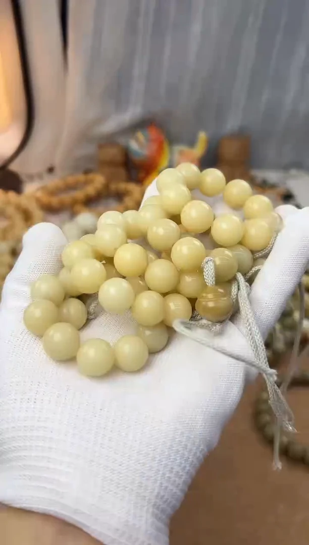 菩提根/象牙果手串13水磨圆珠一个手捻1119