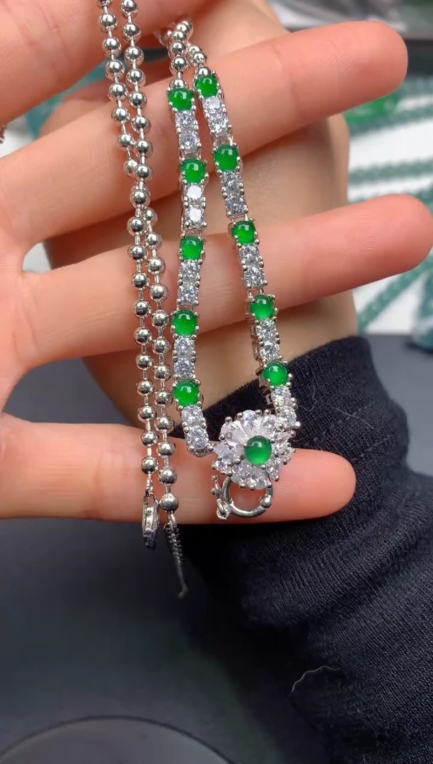 【闪购商品】翡翠颈饰银S925镶嵌0112591071