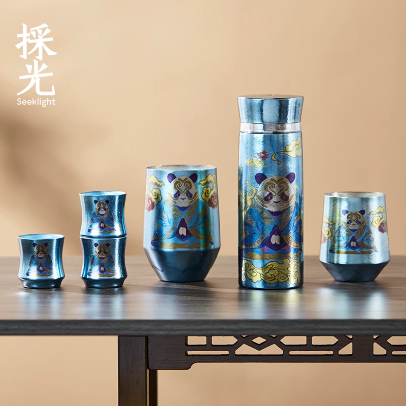 採光禅境熊猫系列钛杯
