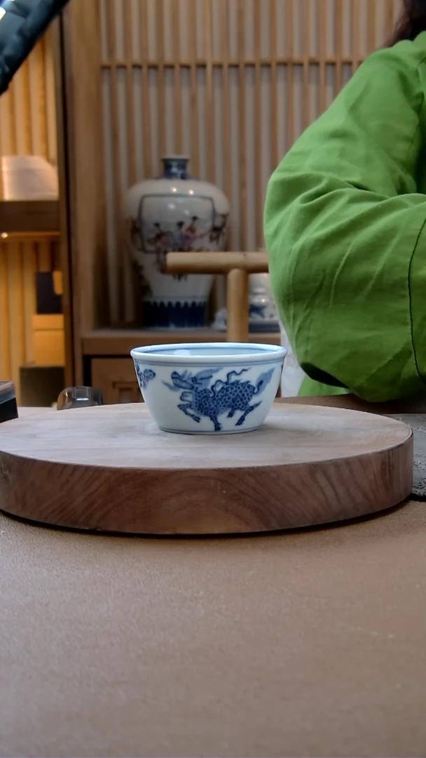 【闪购商品】麒麟缸杯宣和窑。。。。