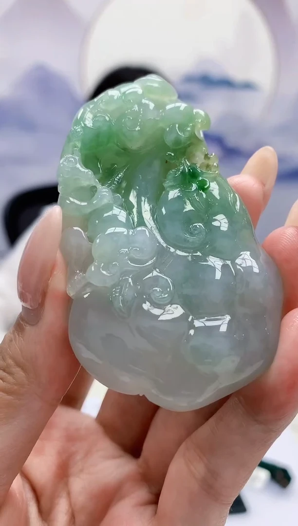 定制翡翠未镶嵌0405MM-毛货挂件57