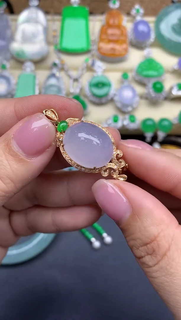 【闪购商品】翡翠颈饰18K金镶嵌438-中国好珍宝