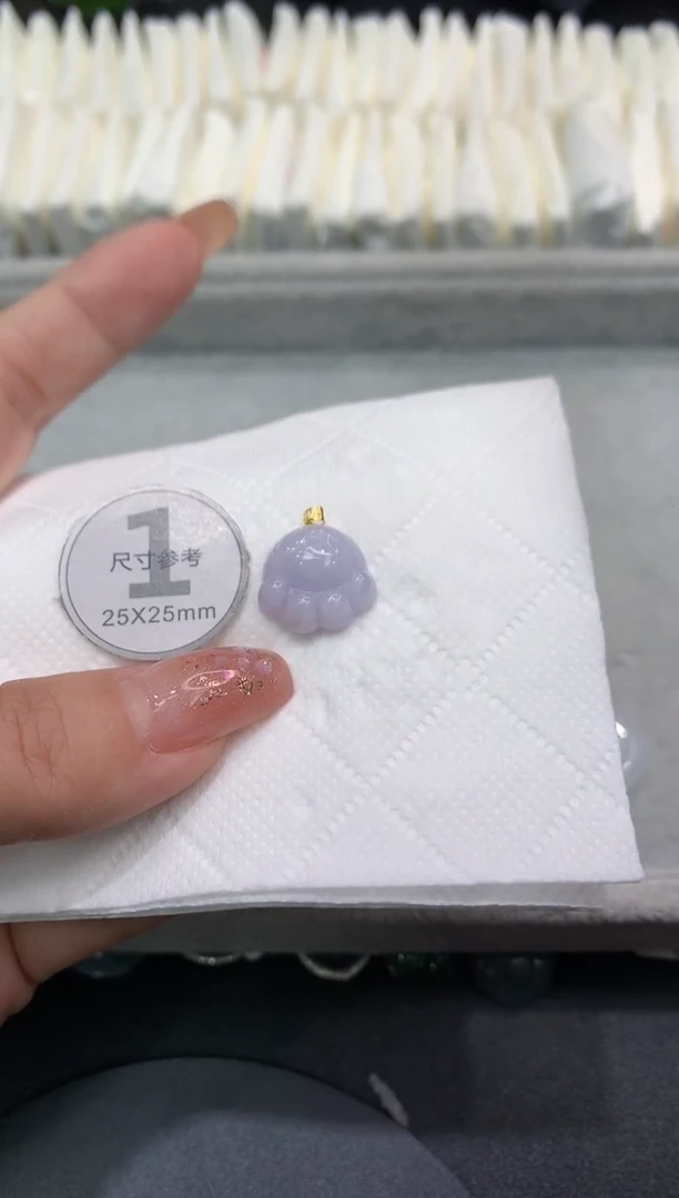 吊坠(不含链)18K金镶嵌翡翠11
