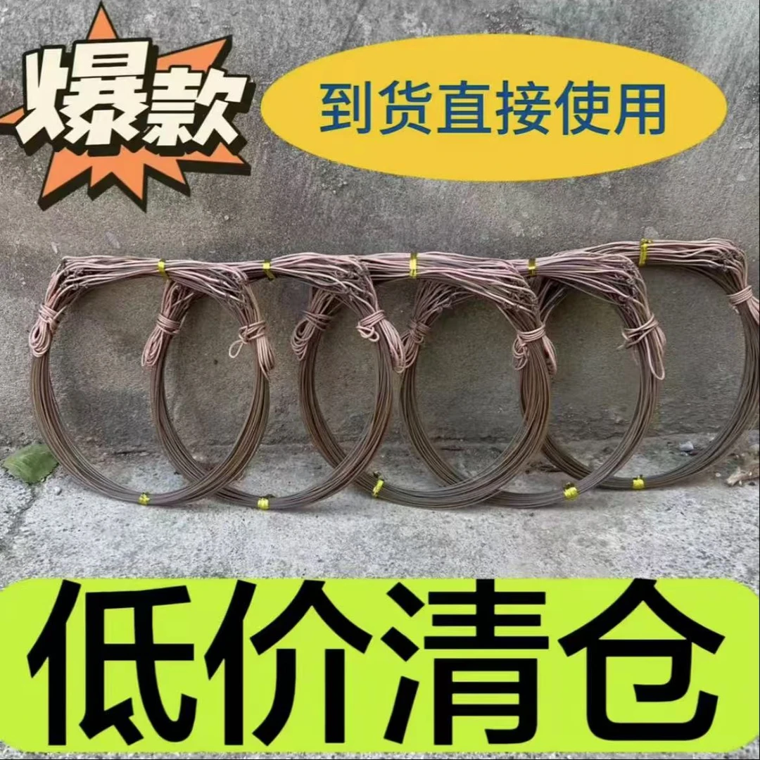 【越拉越紧】户外枯草色鱼线套尼龙绳户外专用手工编织尼龙绳鱼线